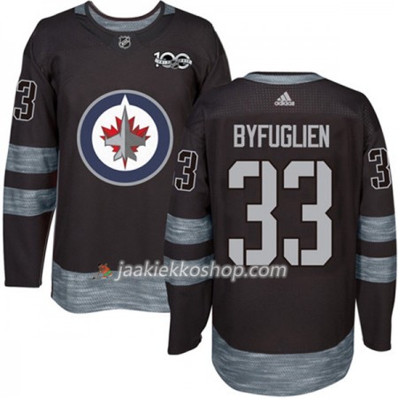 Miehille NHL Winnipeg Jets Pelipaita Dustin Byfuglien 33 1917-2017 100th Anniversary Adidas Musta Authentic